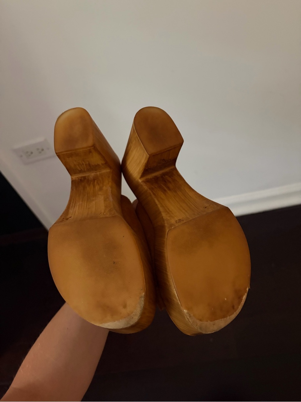 Steve Madden Tan Suede Platform Slide - Picture 3 of 3